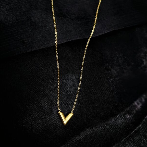 Anti Tarnish V shaped neckpiece - Image 2